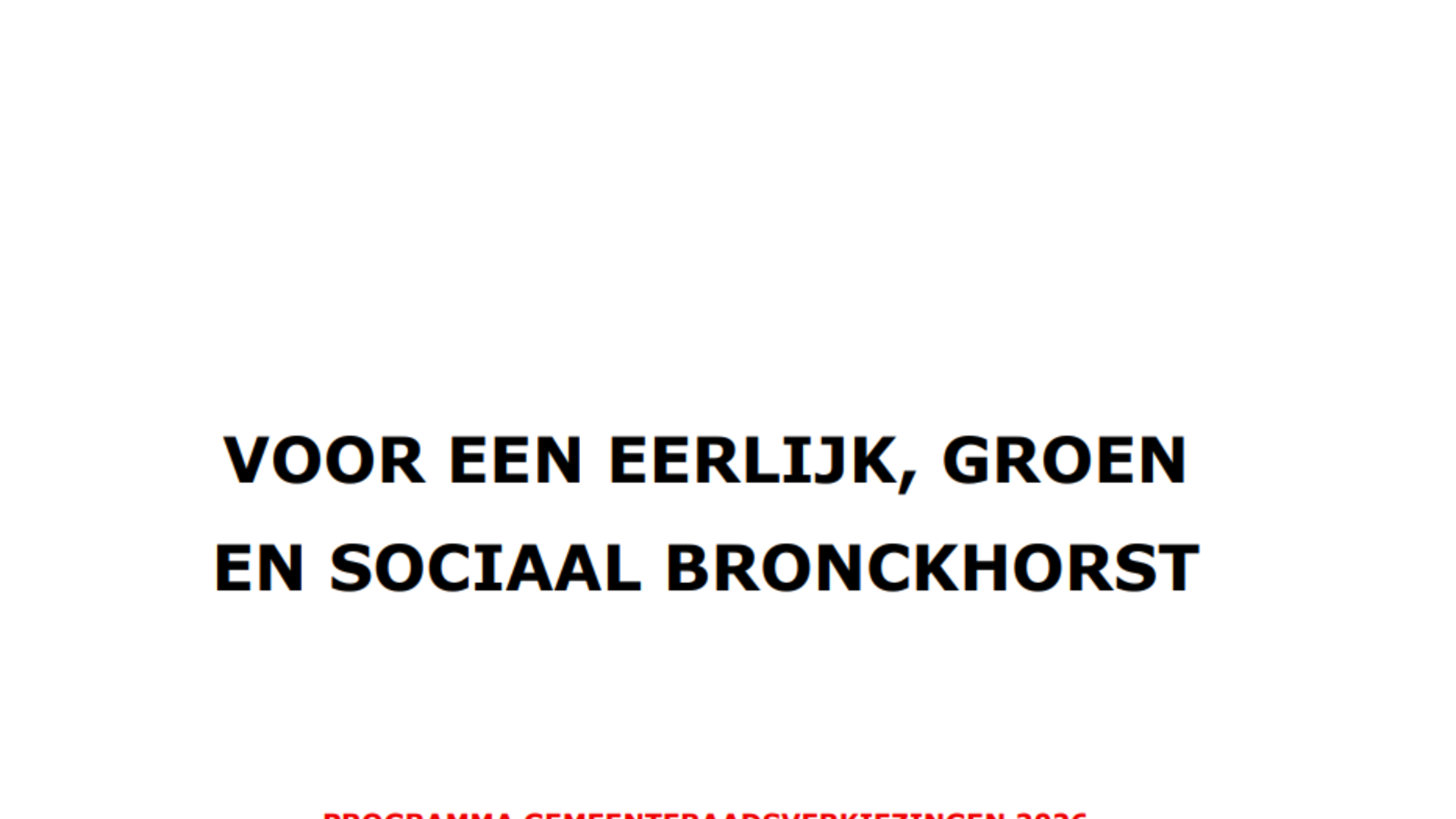 verkiezingsprogramma